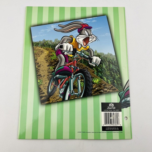 Vtg Looney Tunes Pocket Folder Lot of 2 Extreme Sports Bugs Taz 1999 Stuart Hall - Picture 2 of 6